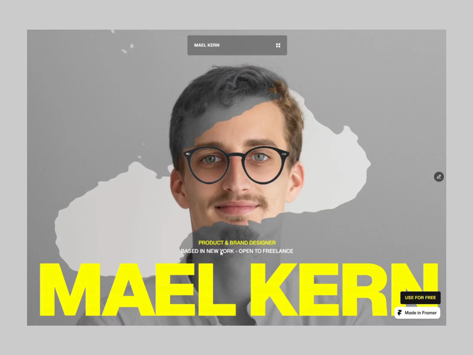 Oktav Framer template preview