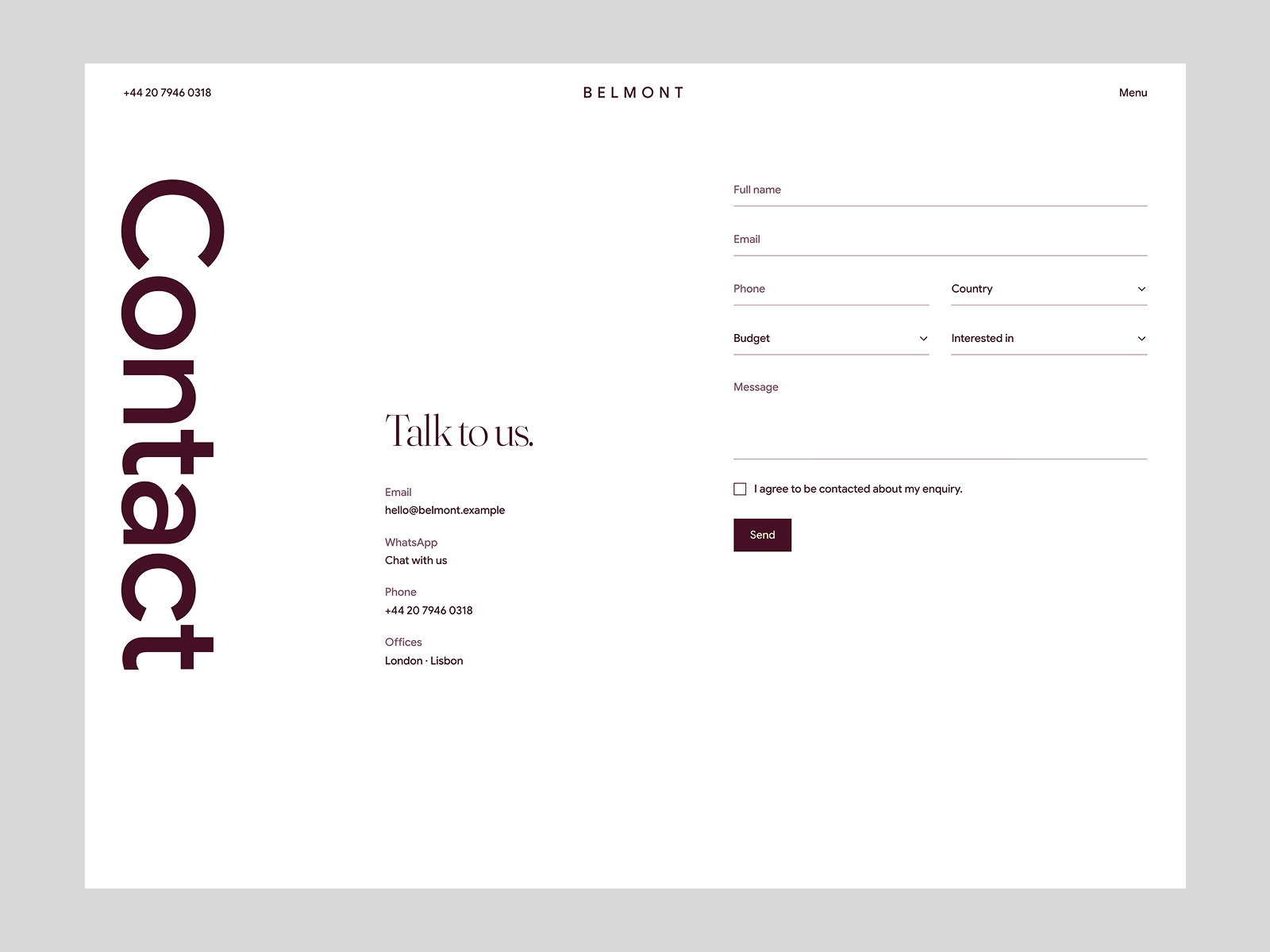 Belmont Framer template preview 5
