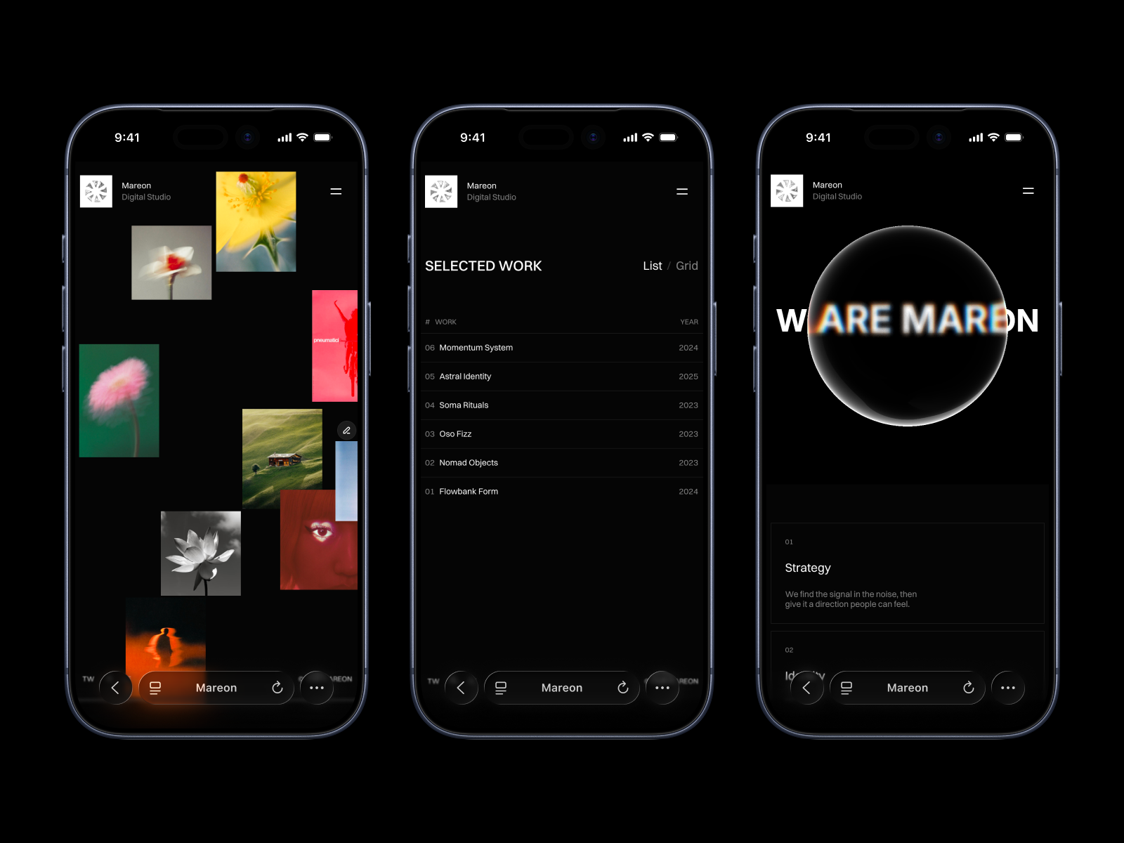 Mareon Framer template preview 2