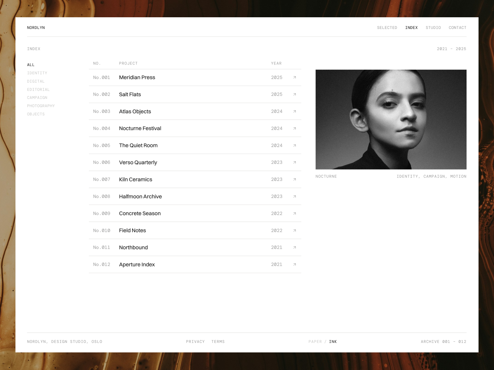 Nordlyn Framer template preview 2