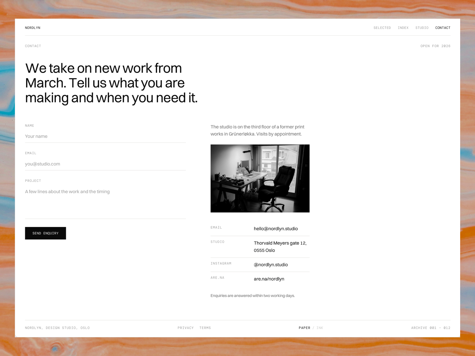 Nordlyn Framer template preview 4