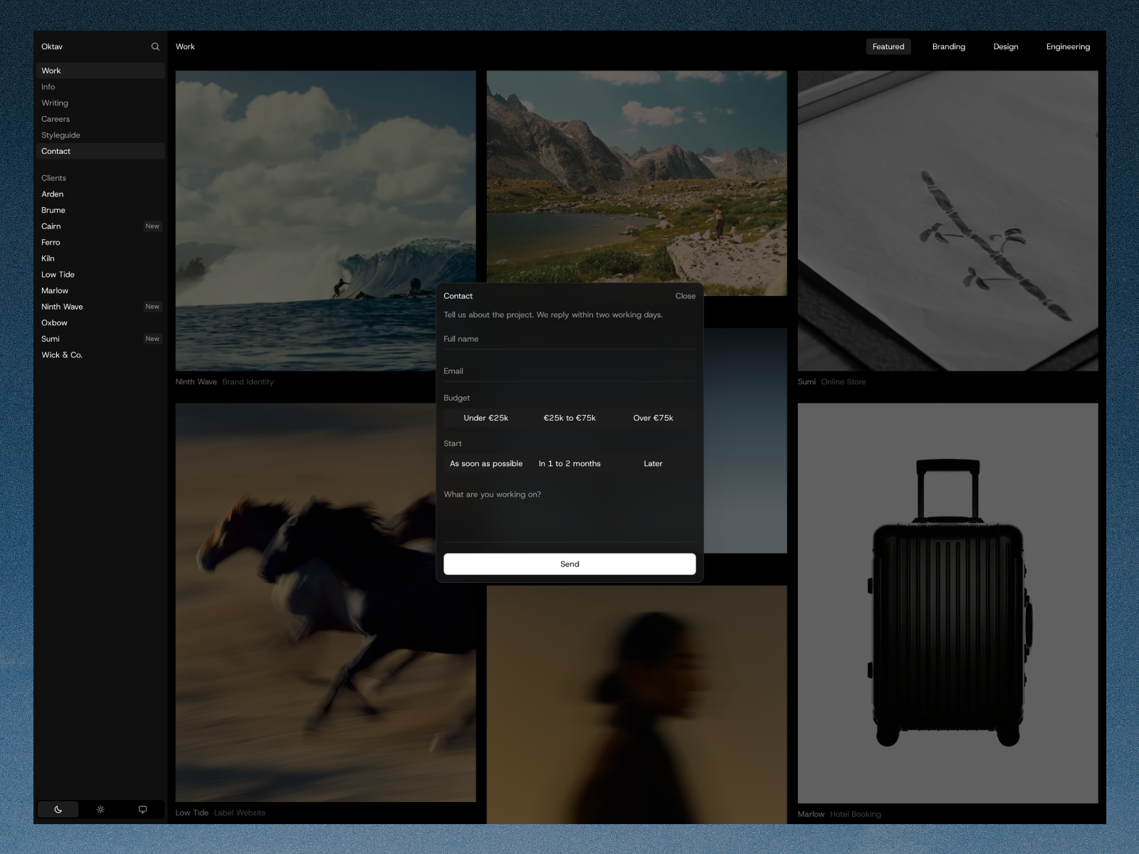 Oktav Framer template preview 3